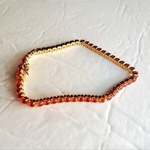 Women's Faux Red Stones and Faux Gold Bracelet‎ NWOT